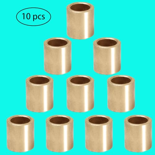 Swagwert 6*10*10 Sleeve Bearings 1/4 Inch Bore 10 Pcs Brass Self-Lubricating Sintered Bronze Bushings 6Mm Bore 10Mm Od 10Mm Length thumb #2
