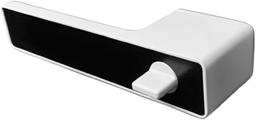 Bedroom Minimalist Door Lock Magnetic Silent Door Handle Wooden Door Handle Lock Indoor Room Door Lock Integrated Lock(Pure White)