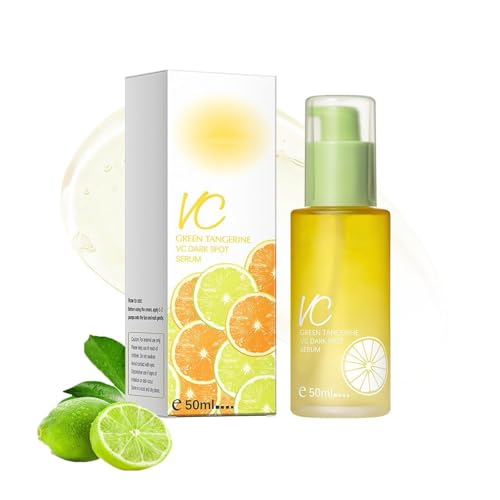 Suero de Vitamina C de Mandarina Verde, Suero de Vitamina C para el Rostro, Reductor de Arrugas e Iluminador Facial, Extracto de Mandarina Verde, Hidrata y Mejora el Tono de la Piel.