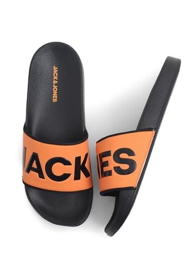 Image of JACK&JONES Men's Logo Print Pool Sliders