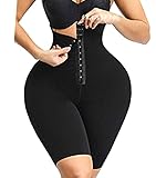 CROSS1946 Corset High Waisted Waist Trainer Workout Leggings Biker Shorts for Women with Pockets Compression Corset Shapewear Leggings Shorts Colombian Postpartum Short Faja Para Shorts for Women