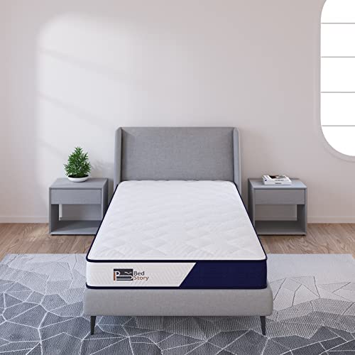 image for BedStory Twin Mattress, 6 Inch Medium Firm Innerspring Mattress in a B