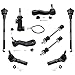 Detroit Axle - Front End 13pc Suspension Kit for Chevy Silverado GMC Sierra 2500 3500 HD 2500hd 3500hd 2 Control Arms 2 Ball Joints 2 Sway Bars 4 Tie Rods 1 Pitman 1 Idler Arm 1 Idler Bracket