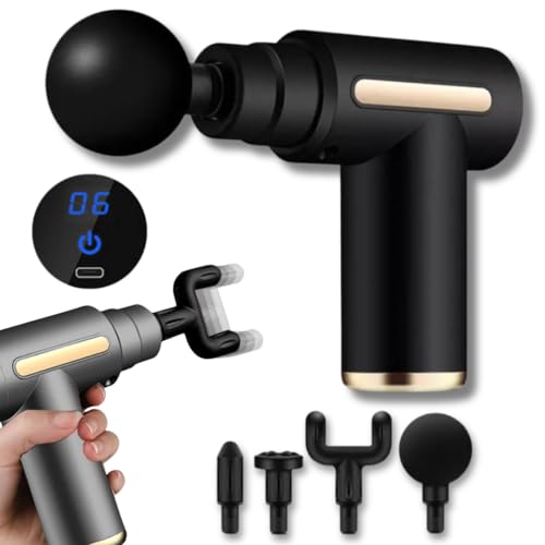 Pistola Massageadora Portátil de Led Elétrica Recarregável USB Mu...