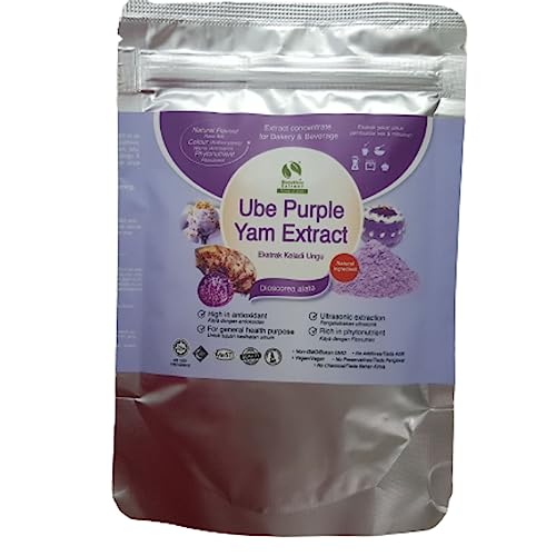 Extrait d'igname violette pure d'Ube (Dioscorea alata), Ekstrak Keladi Ungu, Halal, 100 g chacun, Expiration : février 2026