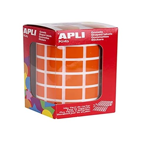 APLI Kids 12479-Rollo gomets cuadrados 15 mm naranjas Cover