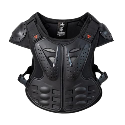 Baoblaze Motorcycle Vest Body Guard Shoulders Protection Breathable Back Protector for Motocross Skating Dirtbike Riding Outdoor, Black