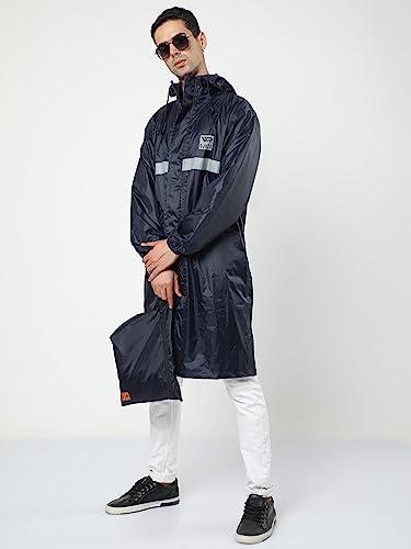 Image of VROJASS Rain Coat for Men 100% Waterproof Polyester Top for Rainy Season Pack of 1(VRORLC-NB-XXL)