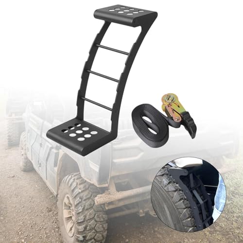 MagiDeal Spare Wheel Step Rear Tire Mount Portable Carbon Steel Nonslip Easy Installation Cargo Rack Access Ladder for Vehicles