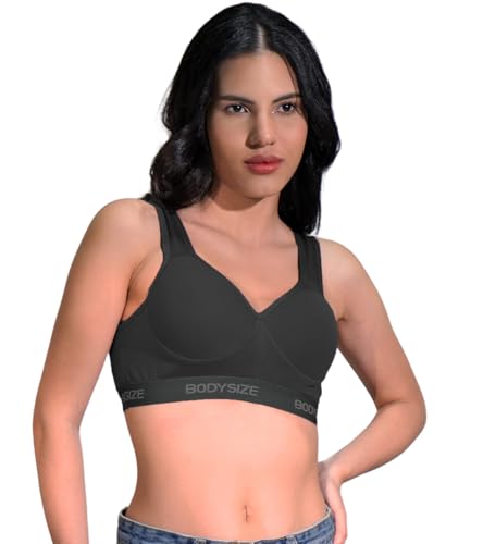 Image of BODYSIZE Women's Everyday Wear Wire Free Padded Sports Bra SF-28 (Heavily Padded, Gym, Yoga Bra) | Everyday Wear, Sweat Absorbent, Soft Cotton Fabric for Ultimate Comfort (B Cup)
