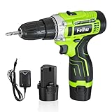 10.8V 充電式 インパクトドライバー 電動ドライバー 【高トルク 25+1段階トルク調整 2段変速】 軽量小型 バッテリー1個搭載 金属/木材 穴あけ DIY 工具セット 初心者 女性 プレゼント