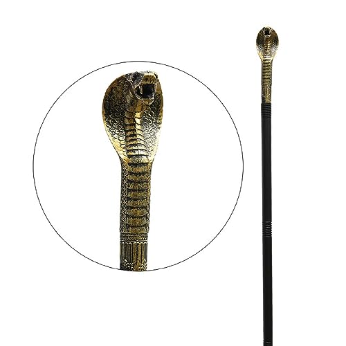 MEISH Snake Scepter King Scepter Fancy Dress Costume Accessories Egyptian Pharaoh Scepter for Halloween Cosplay Props Carnival Dress Up(Golden) - Image 4