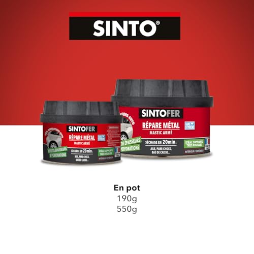 SINTO Mastic répare métal armé 170ml – vue 5