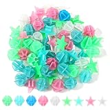 FRCTLNKG 144 Pcs Bike Spoke Beads, Bike Spoke Decorations Glow in The Dark & Noise Making for Kids Bicycle Accessories, Colorful & Durable (Two Styles)