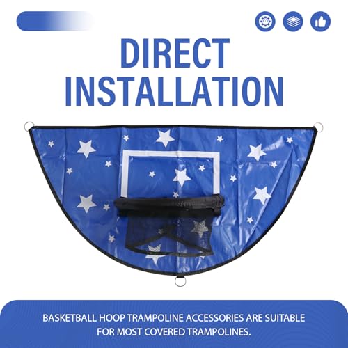 Structure de basket pour trampoline solide et durable de couleur bleue