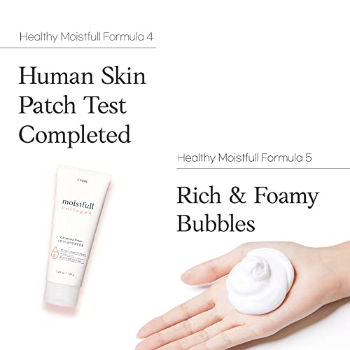 Etude House Moistfull Collagen Cleansing Foam 150ml (21AD); Facial Cleanser; Moist and bouncy bubble foam cleanser moisturizes skin; Skin Cleanser - Image 7