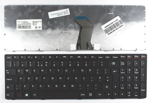 Teclado para Lenovo G500 Reino Unido repuesto portátil Power4Laptops con marco negro 1