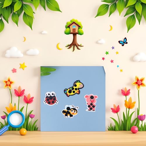 Image of 6Pcs Multicolor Forehead Stick-On Fever Kids Fast Temperature Fever Continuously Fever Temperature Monitoring Stickers Fever Stickers for Children Infants Health