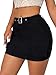 Cargo Skirts for Women Low Waist Button Mini Skirt with Pockets(0003,B,M) Black