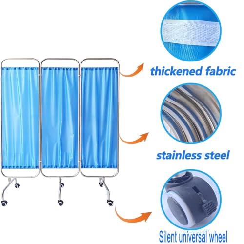 Paravent médical de soins intensifs structure inox durable - 6