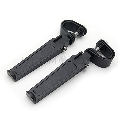  MT215-056 U-Clamp Footpegs Compatible with Harley Bad Boy Fxstsb Heritage Softail Black 1 Inch - 1.25 Inches Engine Gua