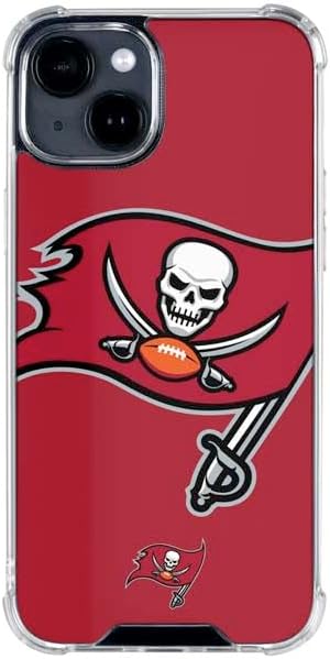 Skinit Clear Phone Case Compatible with iPhone 14 - Officially Licensed NFL Tampa Bay Buccaneers Large Logo Design