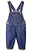 CHUMHEY Baby Girls 2 Pieces Outfits, Love Heart Printed Cotton Crewneck Summer T-Shirt Denim Overalls, White&Blue, 12M