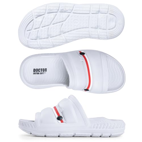 Image of DOCTOR EXTRA SOFT Men's Classic Ultra Soft Sliders /Slippers with Cushion FootBed for Adult | Comfortable & Light Weight | Stylish & Anti-Skid | Waterproof & Everyday Flip Flops for Gents /Boys D-527