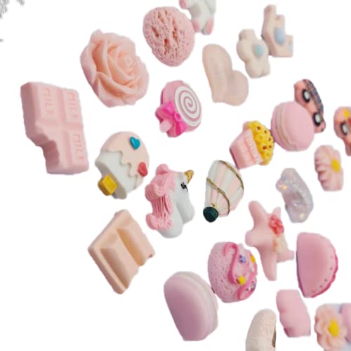 Set imanes de resina decorativos rosa 32 piezas miniatura 6