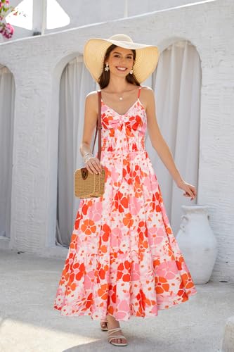 Image of GRACE KARIN Womens Summer Floral Maxi Dresses 2026 Long Flowy Boho Dress Beach Vacation Sundresses Casual Clothes with Pocket