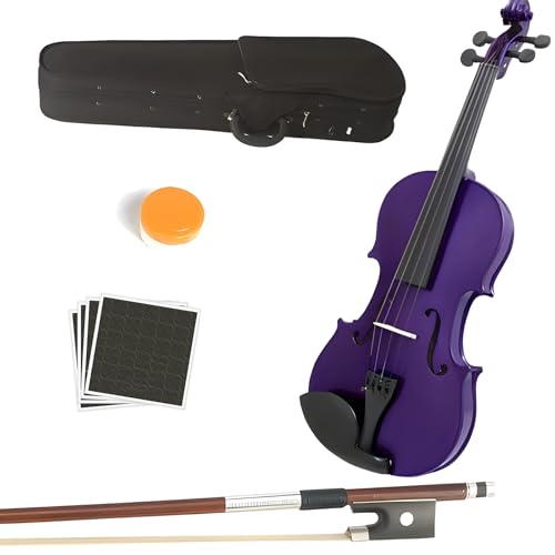 MA 16-Inch Solid Wood Viola in Purple Finish - Handcrafted 4/4 Size Acoustic Viola for Enthusiasts...