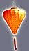 Vietnamese Silk Lantern- Large Tear Drop (Prosperity Orange Garlic Shape)