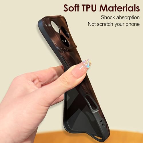 Anuck for iPhone 16 Plus Case Tortoise Shell Phone Case, Cute Chic Amber Leopard Cheetah Print Aesthetic Design Full Camera Protection, Soft TPU Slim Shockproof Cover 6.7" for Women Girls Men-Brown by Anuck - Image 3