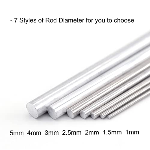 Victorshome Aluminum Rods 2.5Mm X 300Mm Round Solid Shaft Lathe Bar Stock For Diy Crafts Rc Aircraft Model Car 10Pcs #TOP3