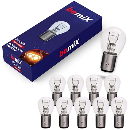 bemiX 10x P21/5W 12V 21/5W BAY15d Glühlampe – Auto Glühbirne für Bremslicht, Rücklicht, Schlusslicht – Kugellampe für PKW, Motorrad, Anhänger – Kfz Autolampe Ersatzbirne