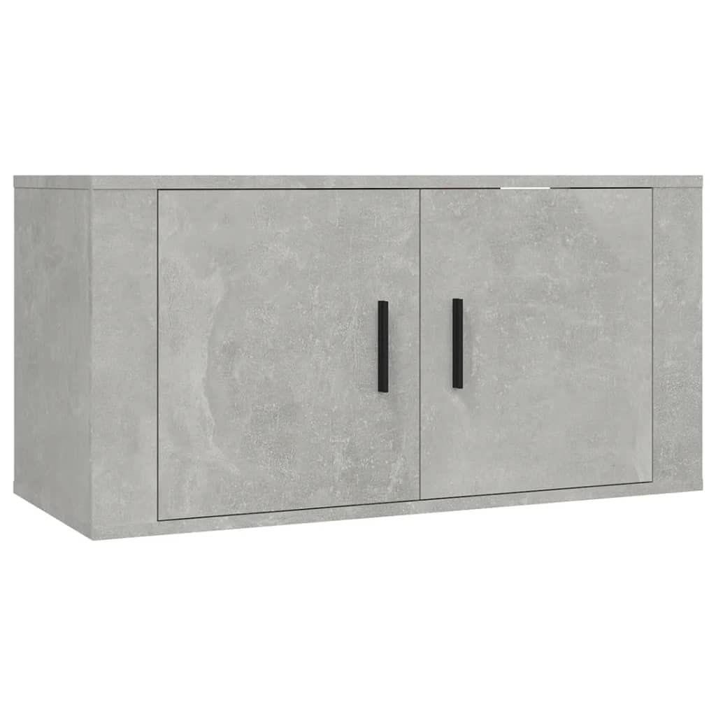 Szafka pod telewizor naścienny, szary beton, 80 x 34,5 x 40 cm