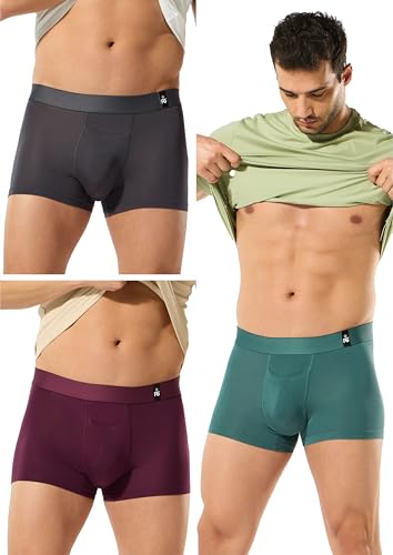 Image of ESSA Men's Ultra-Soft Modal Trunk Underwear | Moisture-Absorption with 4-Way Stretch | Breathable Contour Pouch, Microfiber Waistband with Spandex