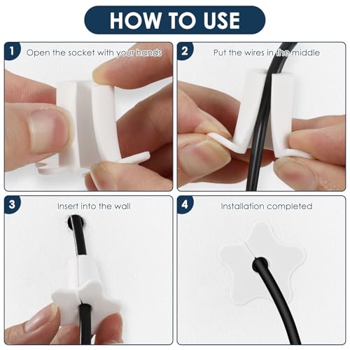 10 Stück Wanddurchführung Kabel, Kabeldurchführungsbuchsen Silikon Kabeldurchführung Wand für 16mm Durchmesser Wandloch, Außen Mauerdurchführung Kabel Wanddurchführung(Weiß)