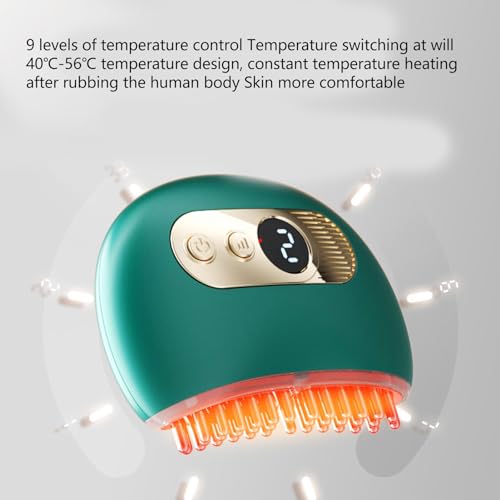 Escova Meridiana Elétrica, Compressa de Calor Vibratória de 600mAh Escova Meridiana Elétrica Portáti