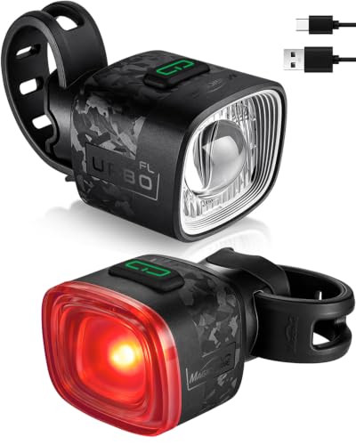 Magicshine URBO COMBO Set de Luces para Bicicleta Delantera y Trasera, 82h de Duración