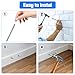 400 Pcs Invisible Double Headed Nails for Baseboards, No Mark Double Sided Nails for TrimDouble-Headed Nailss, Security Skirting Thread Seamless Nail Set, with 4 Pcs Specific Sleeve Tools
