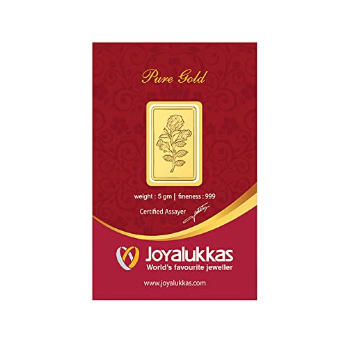 Joyalukkas Assayer Certified 5 gm, 24k (999) Yellow Gold Precious Bar - Image 4