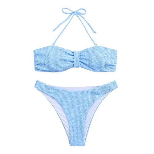 Bikini réglable bleu idéal pour vos journées à la plage