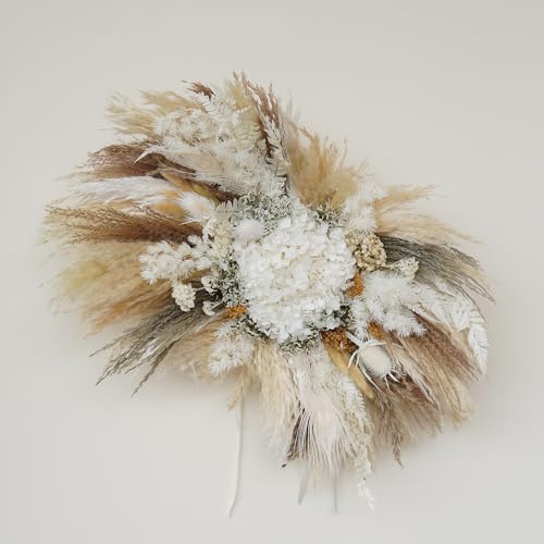 Arco de boda decorativo boho con flores secas pequeñas miniatura 6