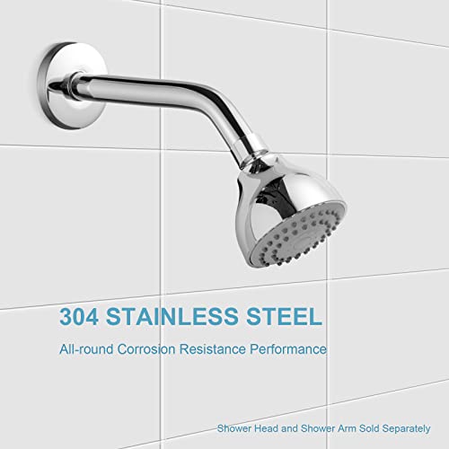 Offo Shower Arm With Flange 10 Inches Wall Mount Replacement Angle Shower Head Arm Wall-Mounted For Fixed Shower Head & Handheld Showerhead Chrome #TOP2