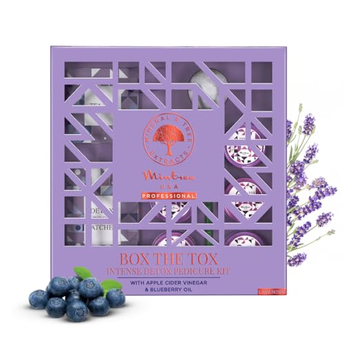Image of Mintree Tox Detox Manicure-Pedicure Kit (Lavender) - Complete Home Spa Pampering for Hands & Feet | Deep cleanse manicure pedicure | Natural manicure pedicure kit | Rejuvenate & Relax Your Hands & Feet with a Luxurious Detox