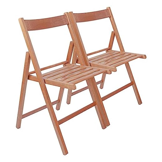 Harbour Housewares Beech Wood Folding Chairs - Walnut - 2x - Wooden Garden Chair Outdoor Seating Deck Seats Lightweight Foldable Dining Patio Furniture