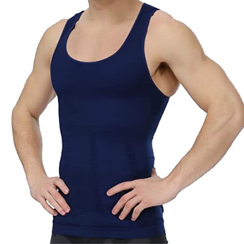 Camisas de compresión para hombre con cuello redondo en color negro para gimnasio