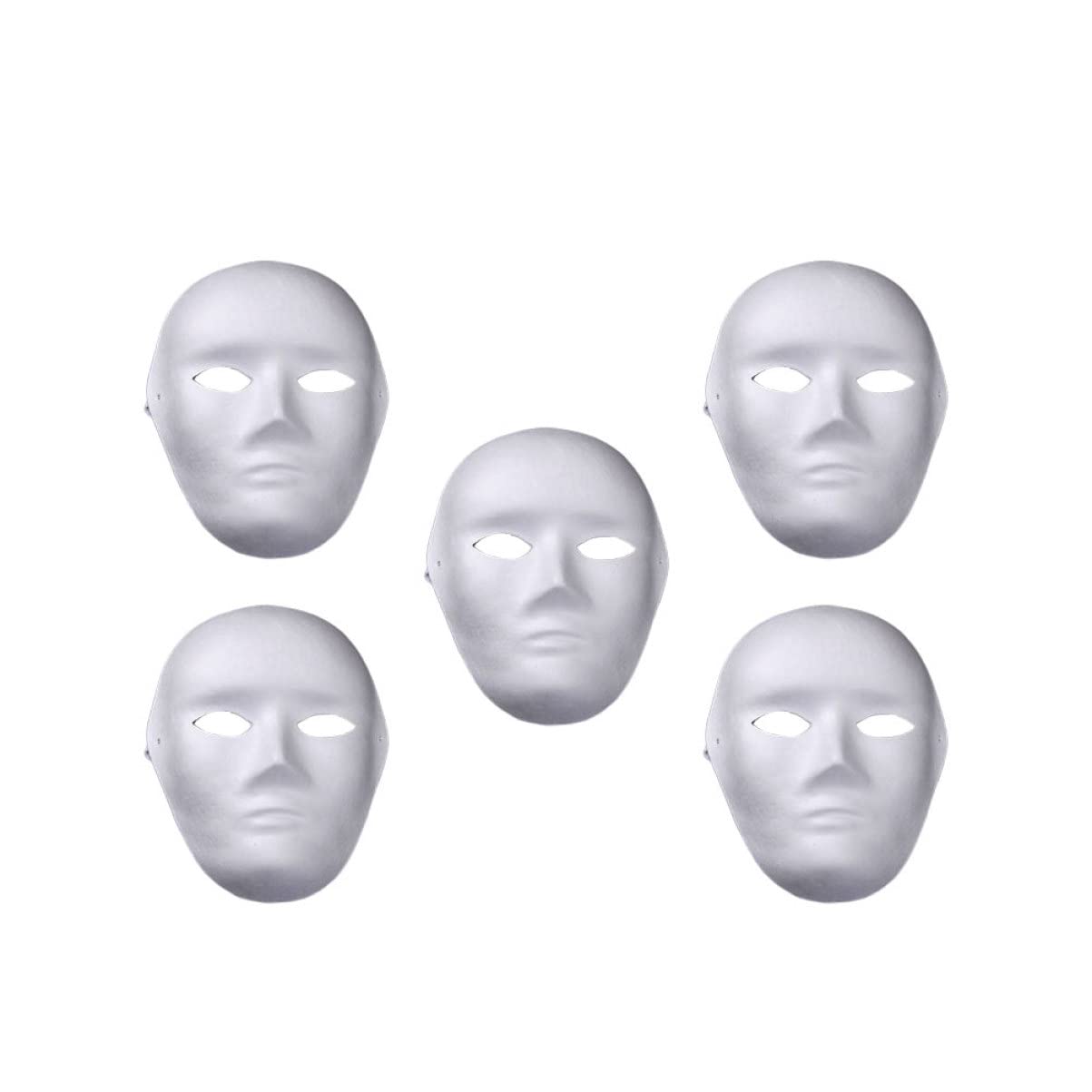 Toyvian 10 Pezzi Maschera Di Halloween Fai Da Te Purim Maschera Semplice Cosplay Vuota Vuota Da Dipingere Kabuki Trucco Uomini e Donne Ordinario Bianca