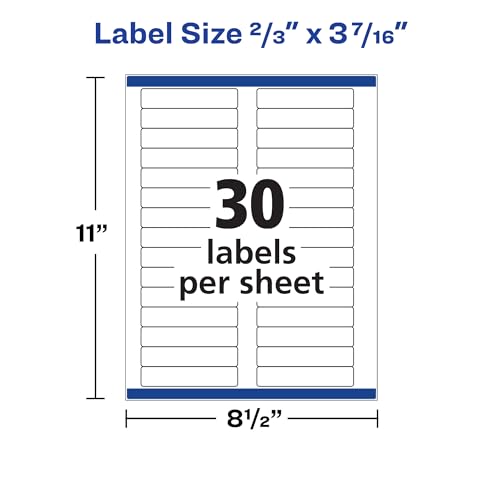 image for Avery File Folder Labels with TrueBlock Technology, Permanent Adhesive